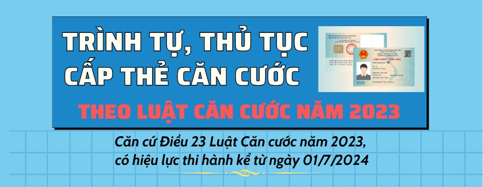 [INFOGRAPHIC] Trình tự, thủ tục cấp Thẻ Căn cước  theo Luật Căn cước năm 2023